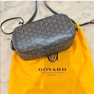 GOYARD Grey Goyardine Canvas Cap-Vert PM Bag
